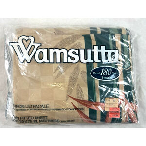 Wamsutta Bengal Twin Fitted Sheet Bengal Tropical Floral USA Percale Deadstock